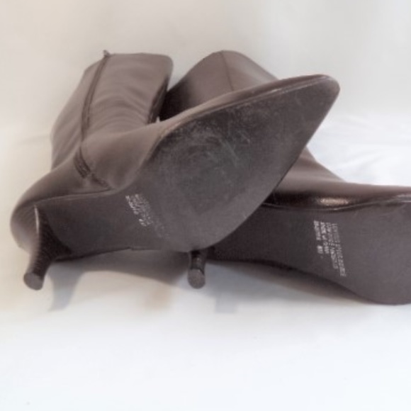 Chadwicks Tall Brown Leather Boots With Heels Sz 8 - Picture 5 of 8